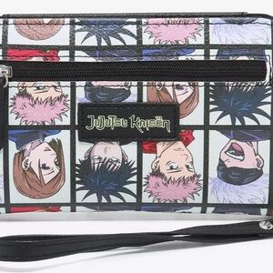 Jujutsu Kaisen Anime Wallet hot topic like new grid clutch megumi gojo nobara